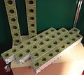 Cubes made of rockwool for indoor cannabis cultivation