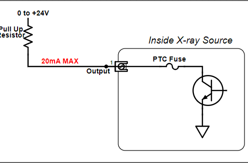 Open Collector Output Example Circuit, High Impedance Load