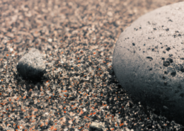 Pebbles and sand