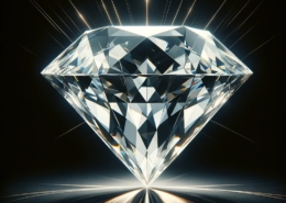 Diamond on black background