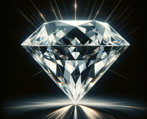 Diamond on black background