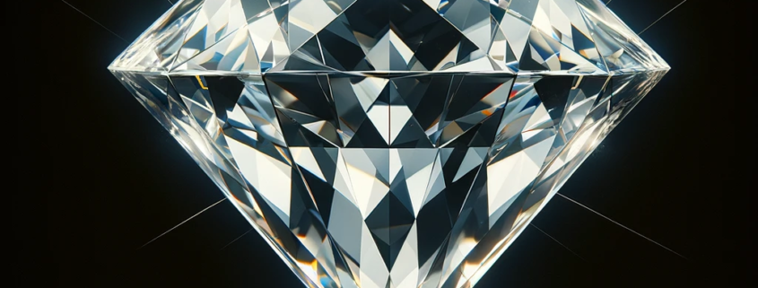 Diamond on black background